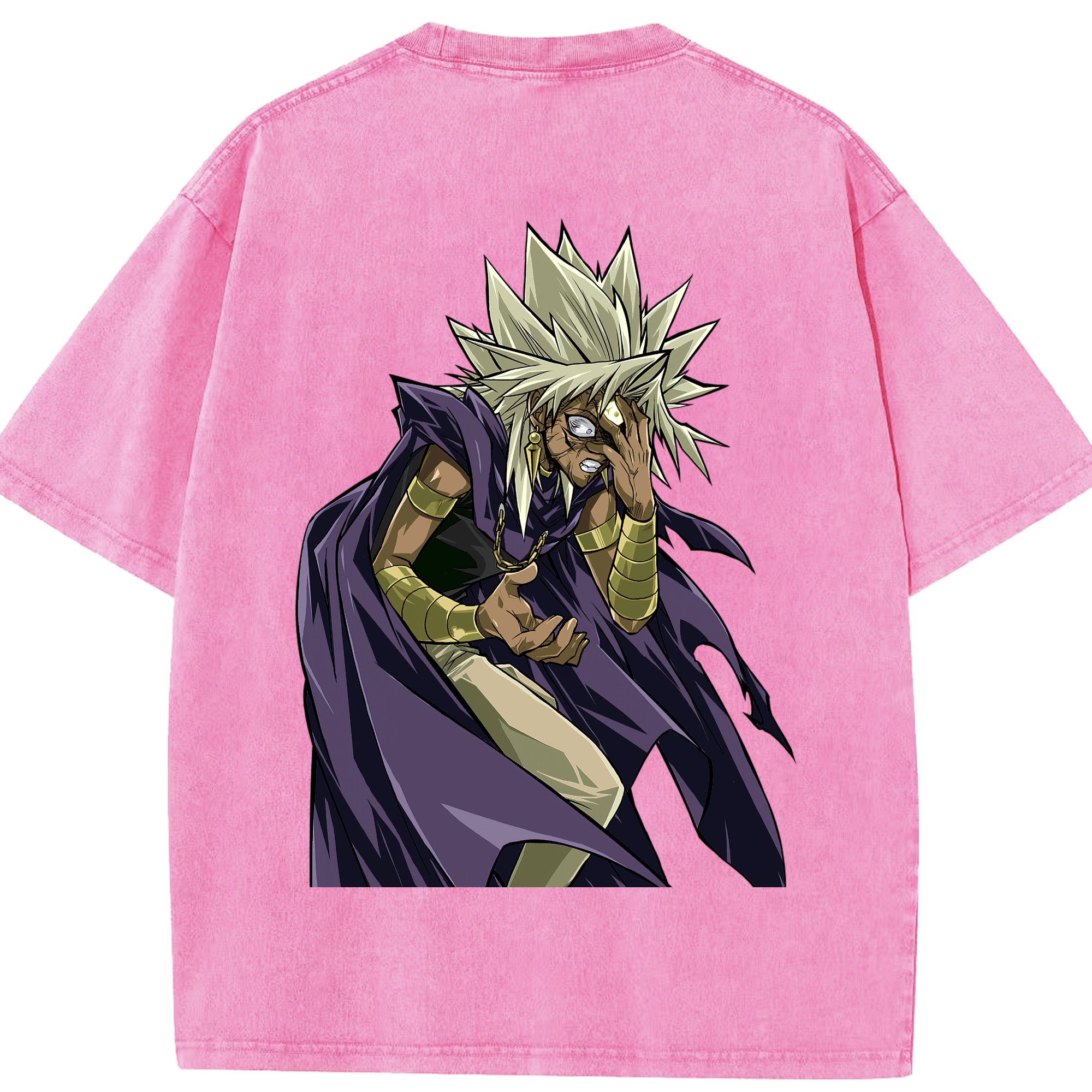 （画像用） 遊☆戯☆王 Yu-Gi-Oh! 綿100% ヴィンテージ風 半袖Tシャツ（背面プリント）